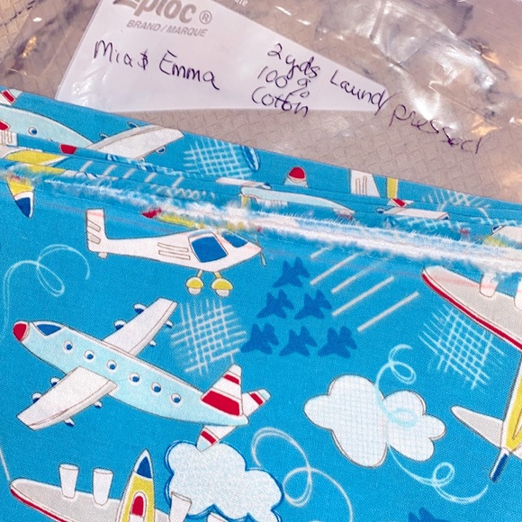 2 Yards Cotton Fabric, NEW! Airplanes/Airforce Washed & Pressed! Ready to USE!✈️ - Picture 1 of 4